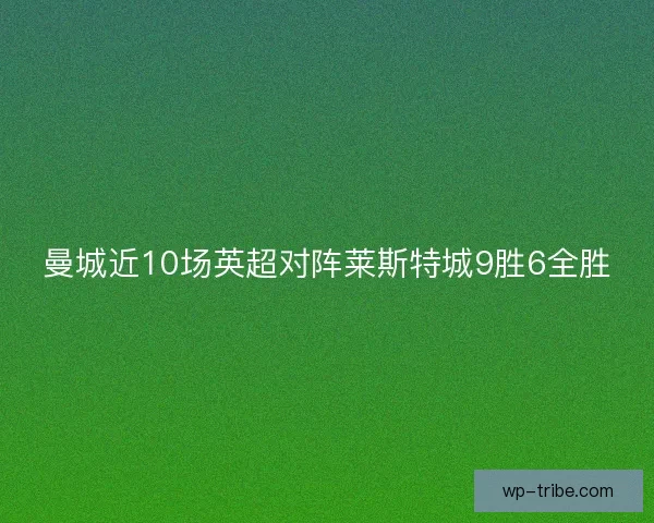 曼城近10场英超对阵莱斯特城9胜6全胜